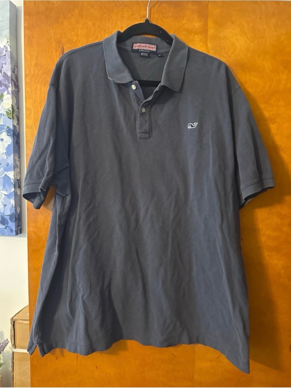 Vineyard Vines Men's Slate Blue Short Sleeve Polo